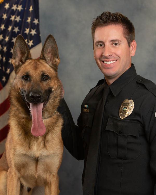 Photo of Officer Houle and K9 Jax