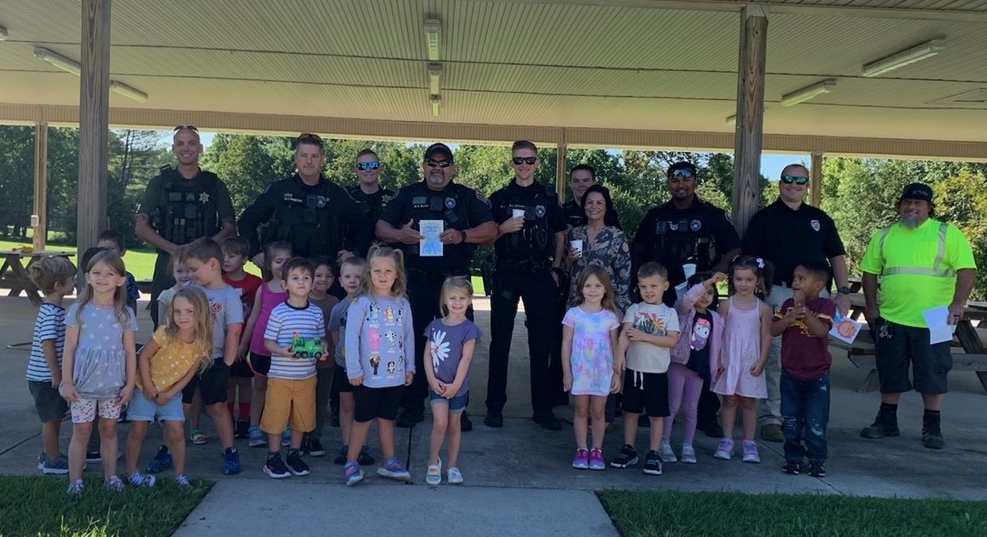 Kernersville police officers participating in civic activities